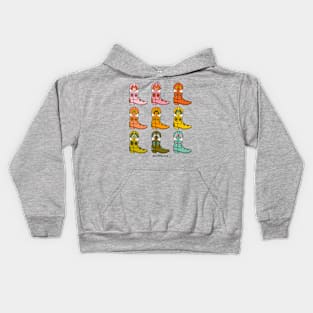 Rainbow Cowboy Boots Kids Hoodie